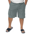 Grey - Side - Duke Mens D555 Nick Kingsize Cargo Shorts