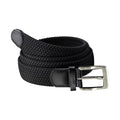 Black - Front - Duke D555 Simon Braided Stretch Belt