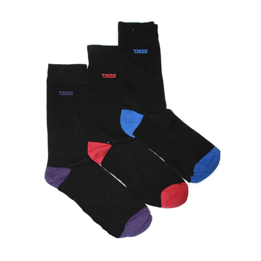 Blue-Red-Purple - Front - Duke Mens D555 Pheonix Cotton Kingsize Socks (Pack of 3)
