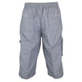 Grey - Back - Duke Mens D555 Mason Kingsize Cargo Shorts