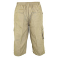 Sand - Back - Duke Mens D555 Mason Kingsize Cargo Shorts