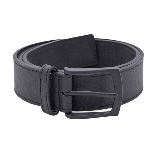 Black - Front - Duke Mens D555 Ozzy Matte Bonded Leather Belt