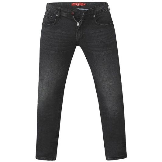 Grey - Front - Duke Mens D555 Benson Stretch Kingsize Jeans