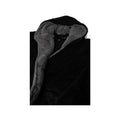 Black - Side - Duke Mens D555 Newquay Hooded Kingsize Dressing Gown