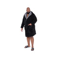 Black - Lifestyle - D555 Mens Newquay Kingsize Hooded Dressing Gown