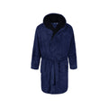 Navy - Front - D555 Mens Newquay Kingsize Hooded Dressing Gown