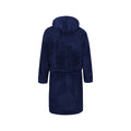 Navy - Back - D555 Mens Newquay Kingsize Hooded Dressing Gown