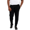 Black - Side - Duke Mens D555 Brandon Cuffed Kingsize Jogging Bottoms