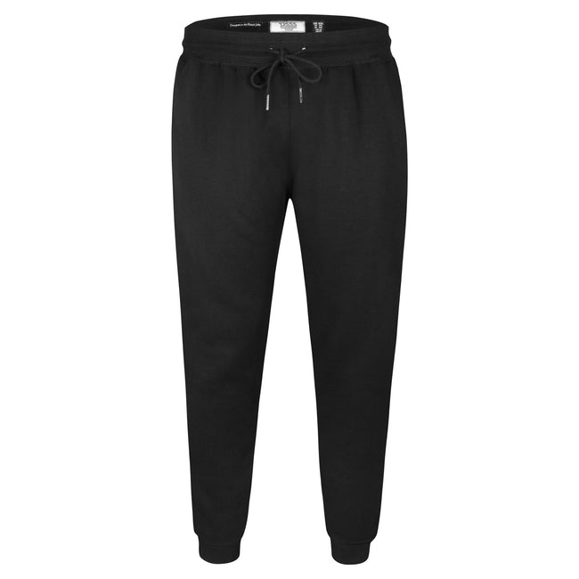 Black - Front - Duke Mens D555 Brandon Cuffed Kingsize Jogging Bottoms