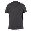 Charcoal - Back - Duke Mens D555 Hemford Skyline Marl Kingsize T-Shirt
