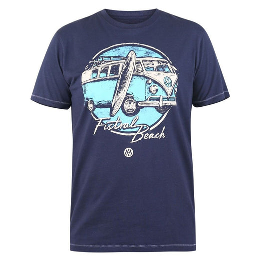 Navy - Front - Duke Mens D555 Winterton Volkswagen Kingsize T-Shirt