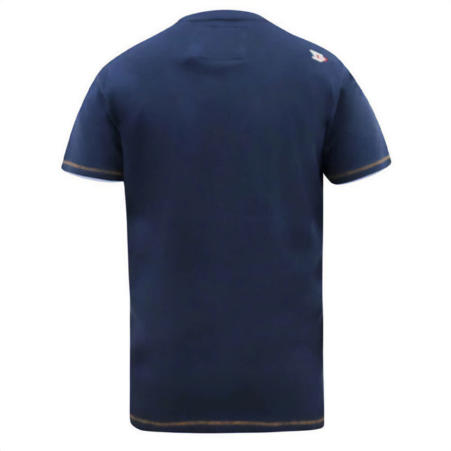 Navy - Back - Duke Mens D555 Prestwick Florida Floral Kingsize T-Shirt