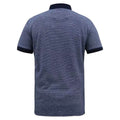 Navy - Back - Duke Mens D555 Oxley Fine Stripe Jersey Patch Pocket Kingsize Polo Shirt