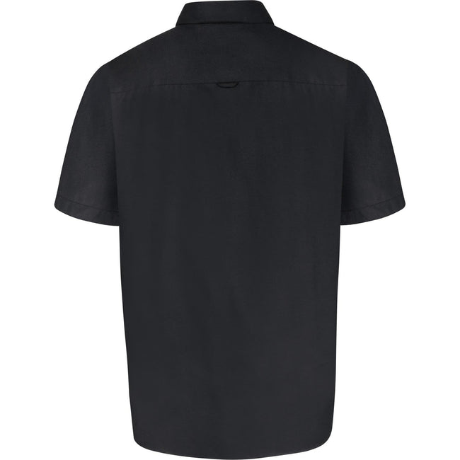 Black - Back - Duke Mens D555 James Oxford Kingsize Short-Sleeved Shirt
