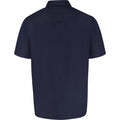 Navy - Back - Duke Mens D555 James Oxford Kingsize Short-Sleeved Shirt