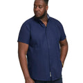 Navy - Lifestyle - Duke Mens D555 James Oxford Kingsize Short-Sleeved Shirt