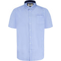 Sky Blue - Front - Duke Mens D555 James Oxford Kingsize Short-Sleeved Shirt