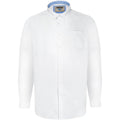 White - Front - Duke Mens D555 Richard Oxford Kingsize Long-Sleeved Shirt