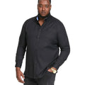 Black - Side - Duke Mens D555 Richard Oxford Kingsize Long-Sleeved Shirt