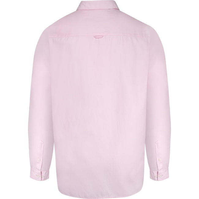 Pink - Back - Duke Mens D555 Richard Oxford Kingsize Long-Sleeved Shirt
