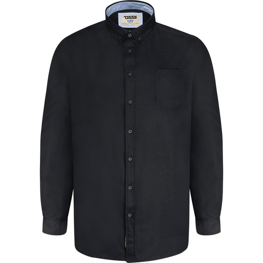 Black - Front - Duke Mens D555 Richard Oxford Kingsize Long-Sleeved Shirt