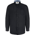 Black - Front - D555 Mens Richard Oxford Kingsize Long-Sleeved Shirt