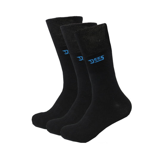 Black - Front - Duke Mens D555 Harold Extra Wide Socks (Pack Of 3)