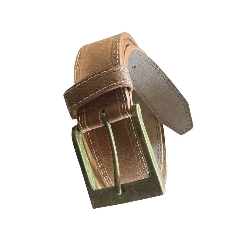 Tan - Side - Duke Mens D555 Dylan Leather Belt