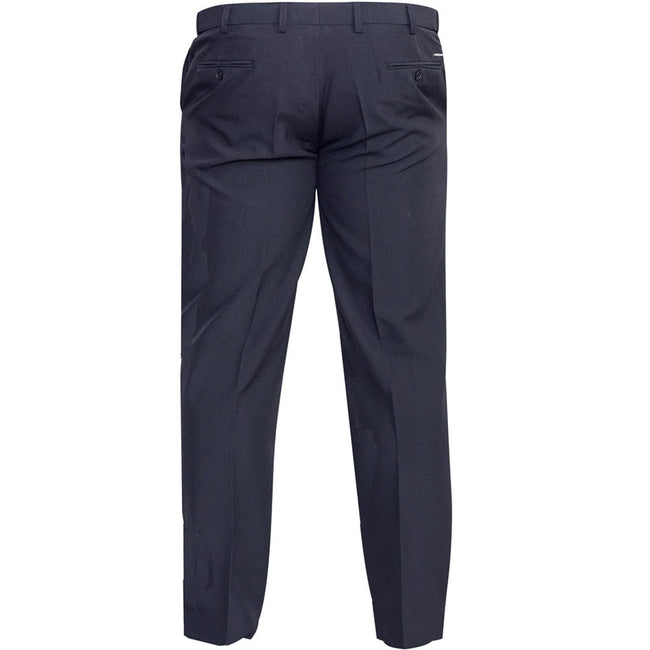 Navy - Back - Duke Mens D555 Max Adjustable Waist Kingsize Trousers