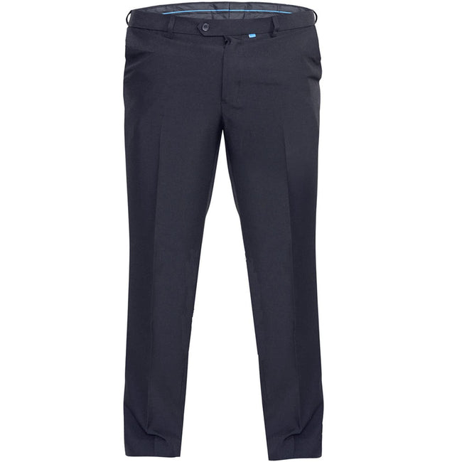 Navy - Front - Duke Mens D555 Max Adjustable Waist Kingsize Trousers