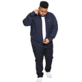Navy - Side - Duke Mens D555 Franco 2 Knitted Full Zip Kingsize Sweatshirt