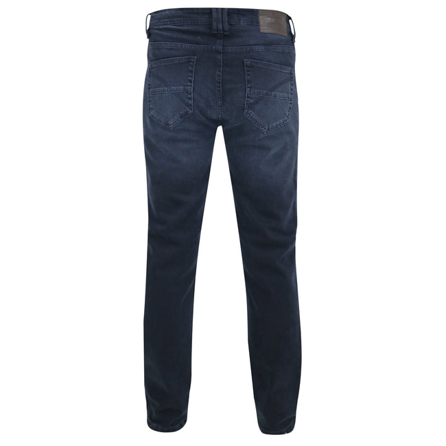 Dark Wash - Back - Duke Mens D555 Hockliffe Denim Stretch Jeans
