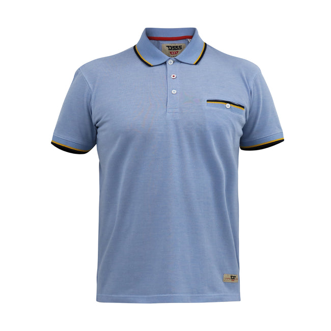 Blue - Front - Duke Mens D555 Talbot Pique Jacquard Kingsize Polo Shirt