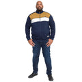 Navy - Side - Duke Mens D555 Willowbrook Cut & Sew Full Zip Kingsize Sweatshirt