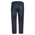 Blue Black - Back - Duke Mens D555 Daniel Tapered Leg Kingsize Jeans