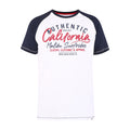 Off White Marl - Front - Duke Mens D555 Sparrow California Surf Riders Printed Kingsize Raglan T-Shirt