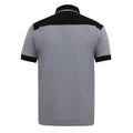 Grey-Black - Back - Duke Mens D555 Prinstead Pique Ribbed Collar Kingsize Polo Shirt