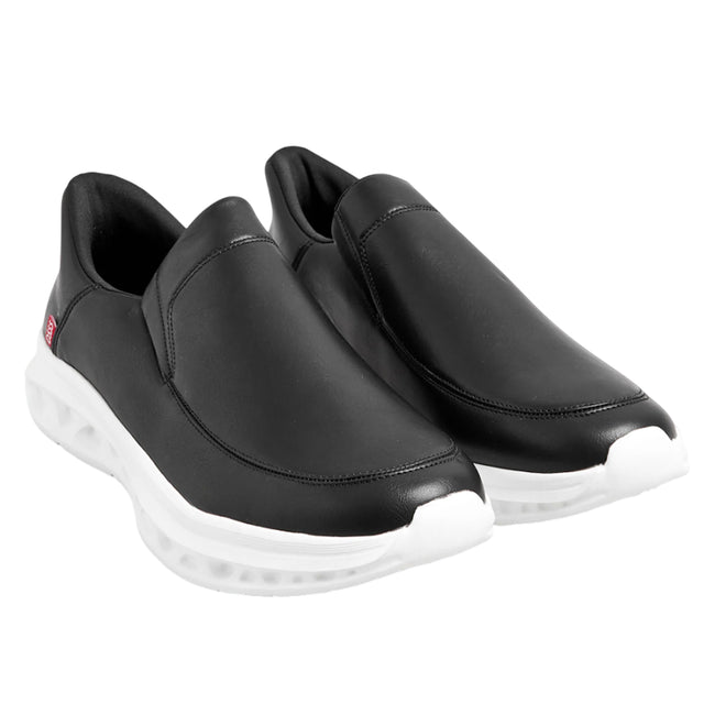 Black - Front - Duke Mens D555 Carlisle 1 Slip-on Wide Shoes