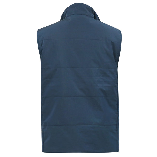 Navy - Back - Duke Mens D555 Felipe 2 Front Zip Padded Kingsize Gilet