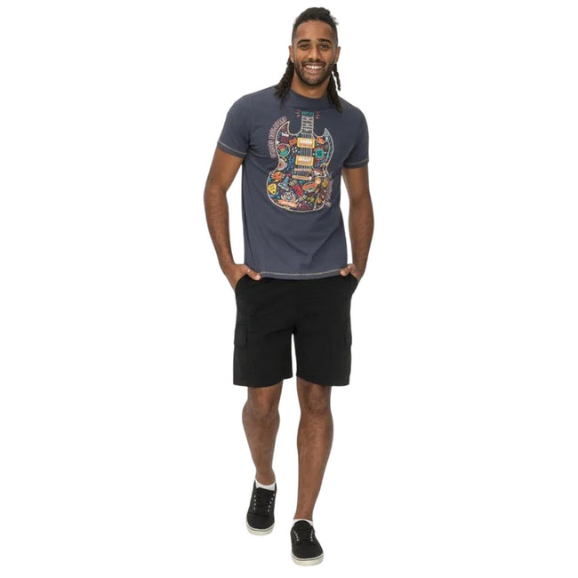 Denim - Side - Duke Mens D555 Stockport Guitar Kingsize T-Shirt
