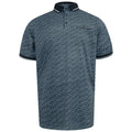 Blue - Front - Duke Mens D555 Woolwich All-Over Print Polo Shirt