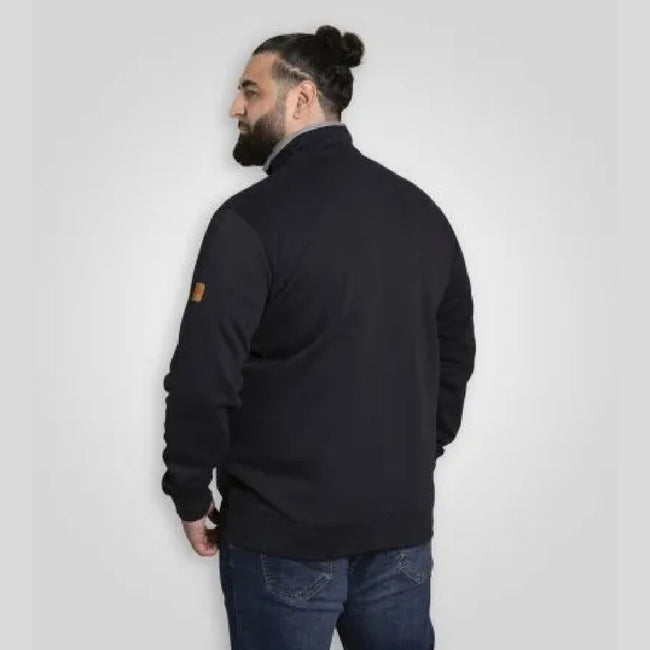 Navy - Side - Duke Mens Johnson D555 Embroidered Logo Kingsize Fleece Jacket
