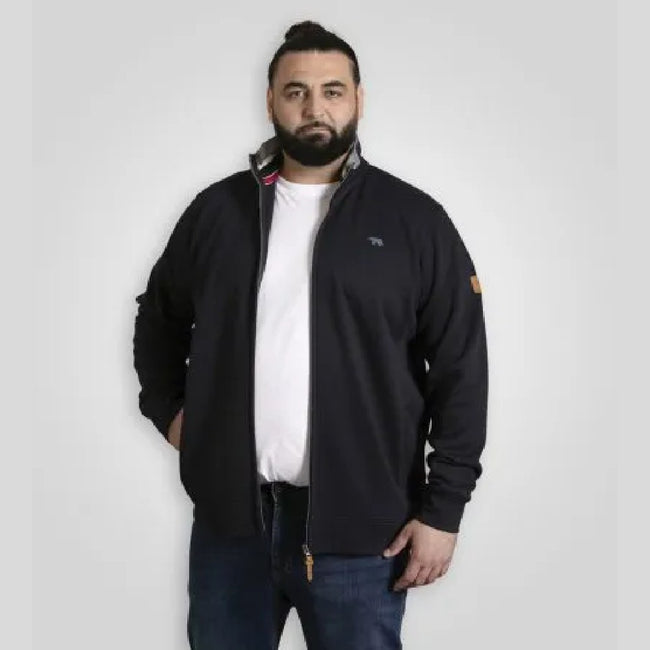 Navy - Lifestyle - Duke Mens Johnson D555 Embroidered Logo Kingsize Fleece Jacket