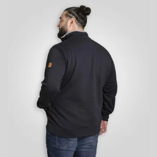 Navy - Side - Duke Mens Russel D555 Embroidered Logo Kingsize Fleece