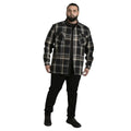 Black-Grey - Pack Shot - Duke Mens D555 Falkirk Checked Kingsize Shirt Jacket