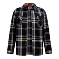 Black-Grey - Front - Duke Mens D555 Falkirk Checked Kingsize Shirt Jacket