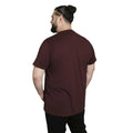 Burgundy Twist - Back - Duke Mens D555 Barnsley Guitar Kingsize T-Shirt
