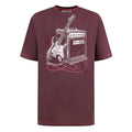 Burgundy Twist - Front - Duke Mens D555 Barnsley Guitar Kingsize T-Shirt