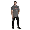 Charcoal Marl - Pack Shot - Duke Mens D555 Clydebank Black Ice AC-DC Kingsize T-Shirt