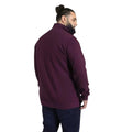 Burgundy - Back - Duke Mens D555 Lancaster Quilted Quarter Zip Kingsize Sweatshirt